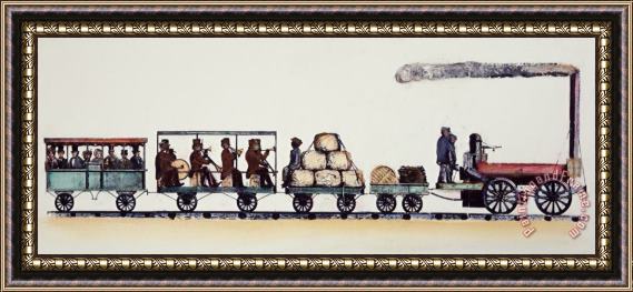 Others RAILROADING, 1830s Framed Painting