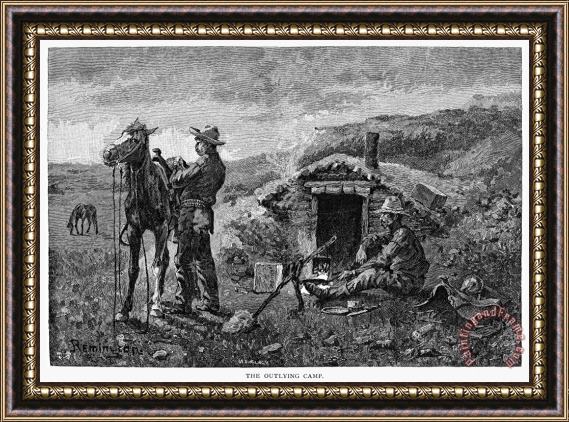 Others Remington: Cowboy, 1888 Framed Painting