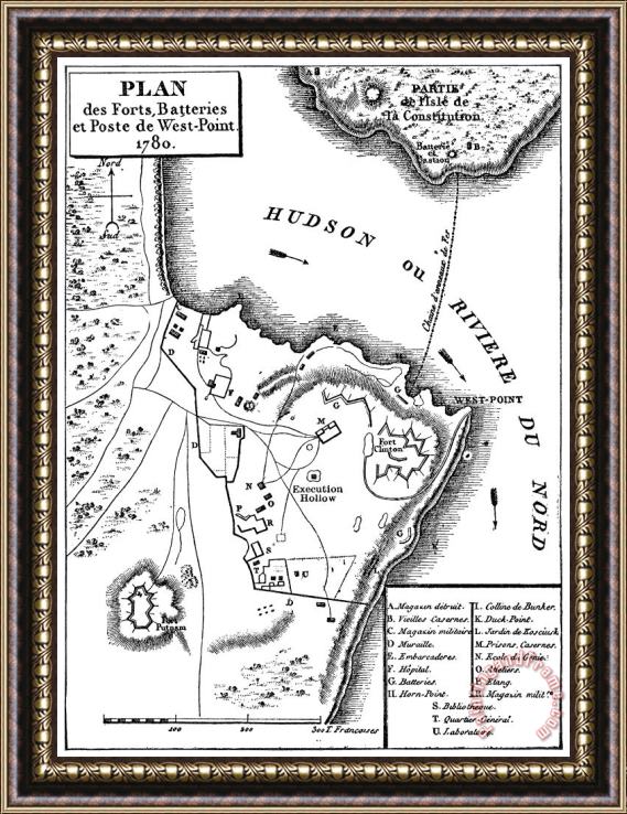 Others Revolutionary War Map Framed Print