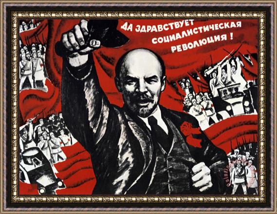 Others Russian Revolution October 1917 Vladimir Ilyich Lenin Ulyanov 1870 1924 Russian Revolutionary Framed Print