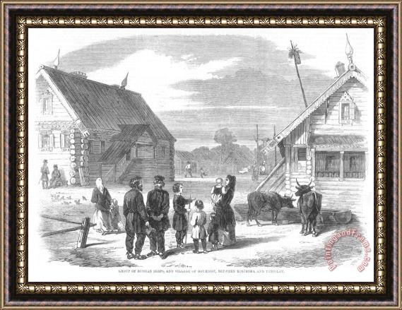 Others Russian Village, 1861 Framed Print