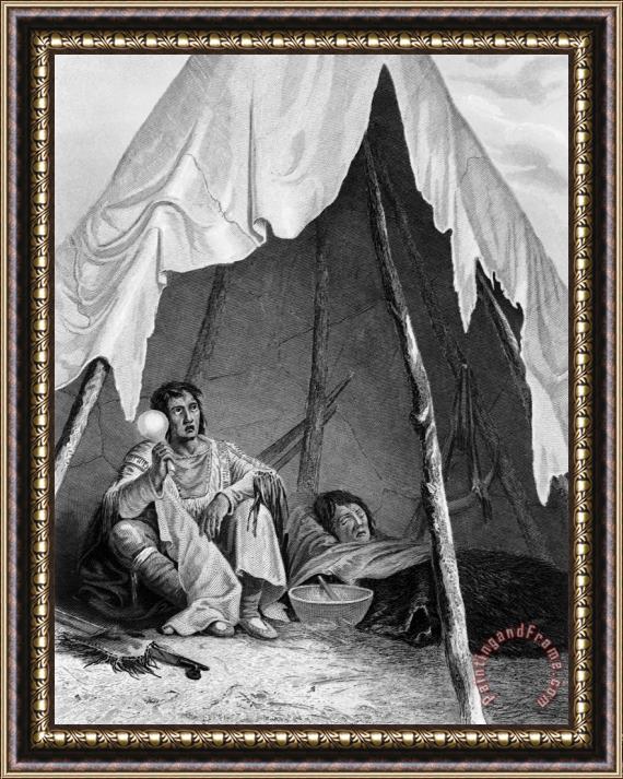 Others Shaman And Patient, 1851 Framed Print