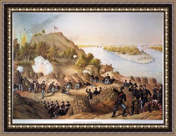 Others Siege Of Vicksburg, 1863 Framed Painting