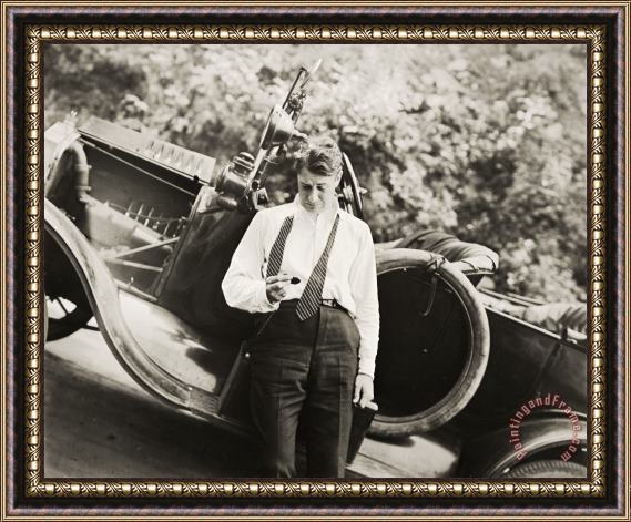 Others Silent Film: Automobiles Framed Print