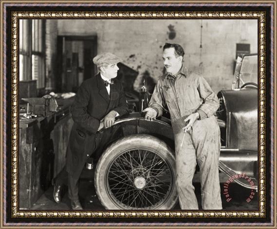 Others Silent Film: Automobiles Framed Painting