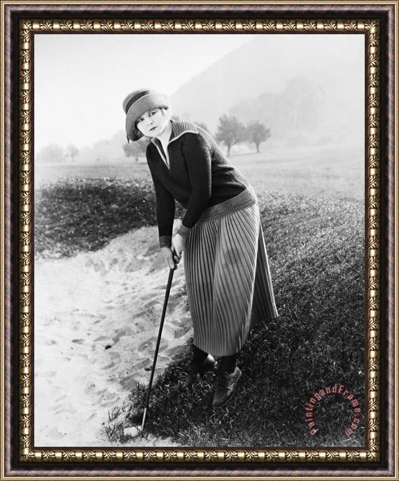 Others Silent Film Still: Golf Framed Print