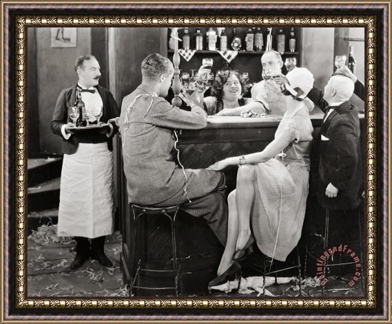 Others Silent Film Still: Parties Framed Painting