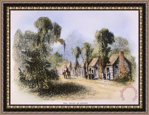 Others Slavery: Slave Quarters Framed Painting