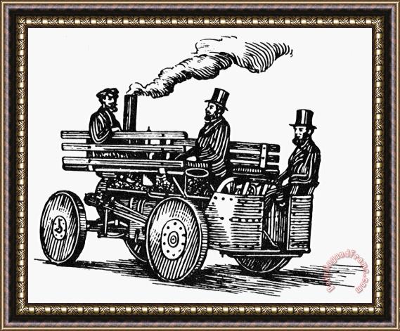 Others Steam Carriage, 1860 Framed Print