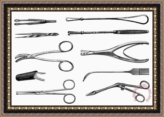 Others Surgical Instruments Framed Painting