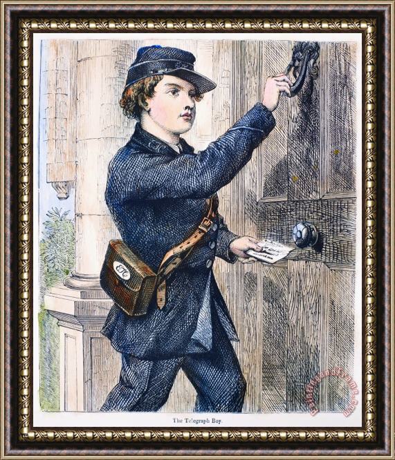 Others Telegraph Messenger, 1869 Framed Print