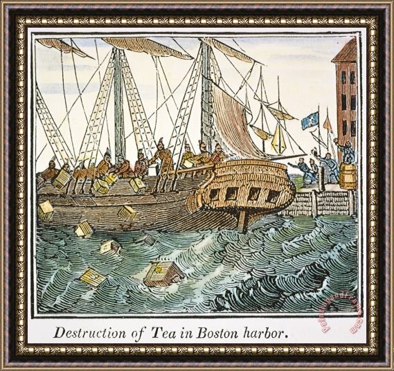 Others The Boston Tea Party, 1773 Framed Painting
