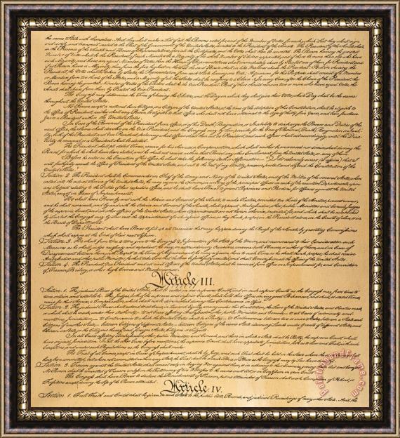 Others The Constitution, 1787 Framed Painting