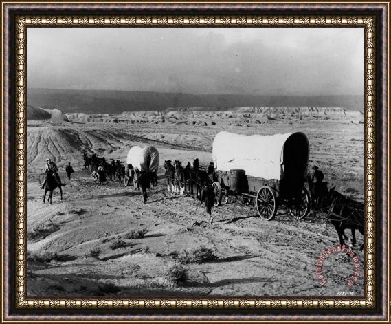 Others Wagon Train Framed Painting