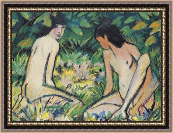 Otto Mueller or Muller Girls In The Open Air Framed Painting