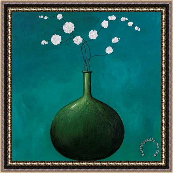 Pablo Esteban Blue Vase 1 Framed Painting
