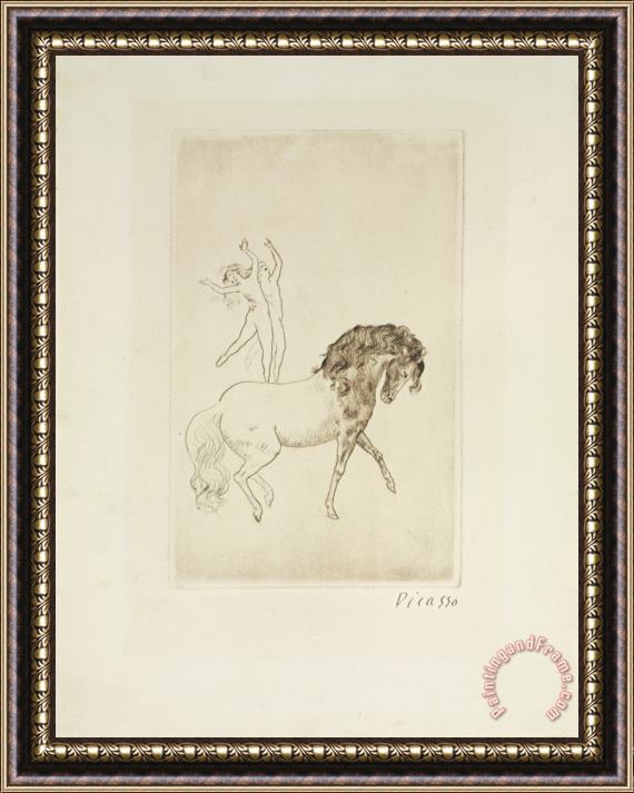 Pablo Picasso At The Circus Framed Painting