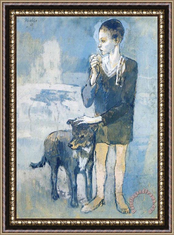 Pablo Picasso Boy with a Dog 1905 Framed Painting