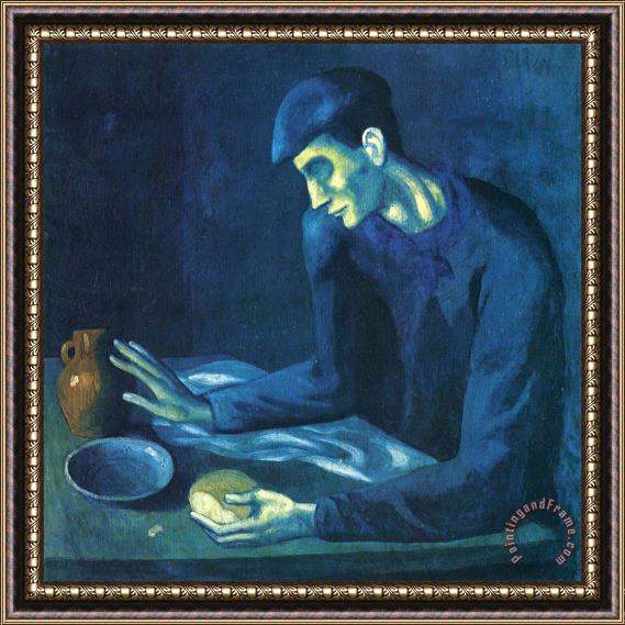 Pablo Picasso Breakfast of a Blind Man 1903 Framed Painting