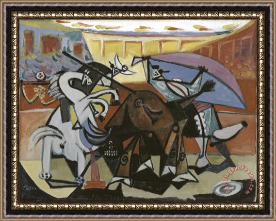 Pablo Picasso Bullfight Framed Painting
