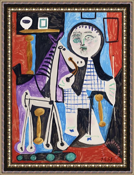 Pablo Picasso Claude a Deux Ans Framed Painting