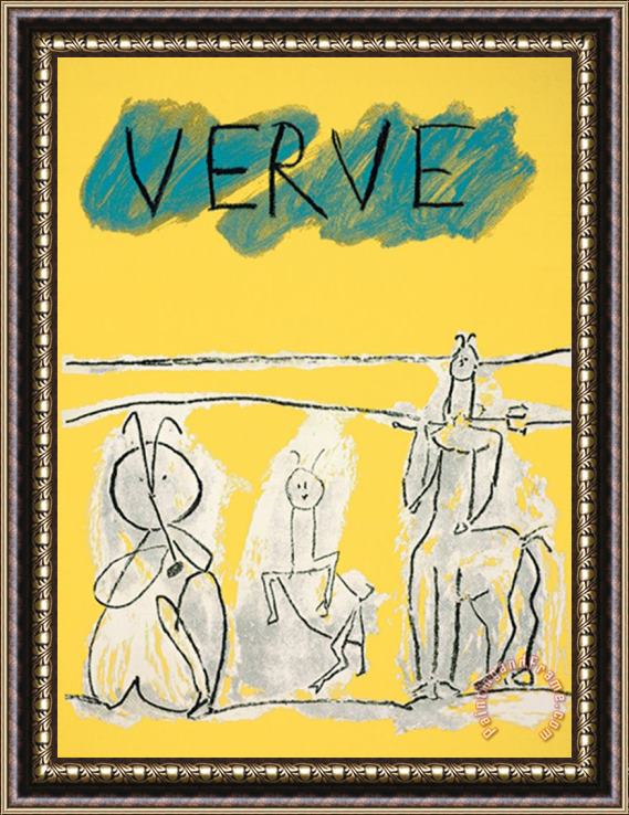 Pablo Picasso Cover for Verve C 1951 Framed Painting
