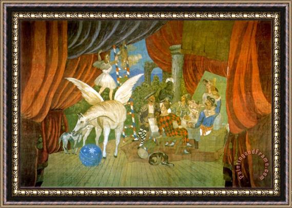 Pablo Picasso Curtain for The Ballet Parade 1917 Framed Painting