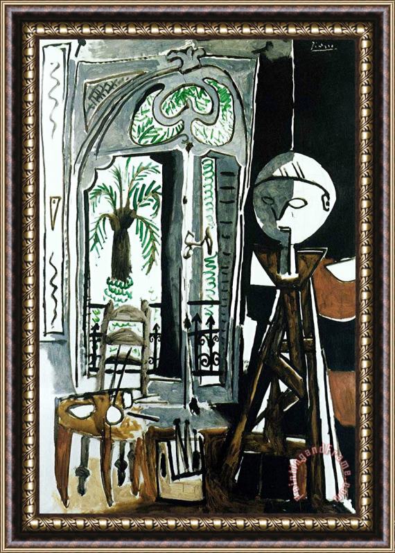 Pablo Picasso Das Atelier C 1955 Framed Painting
