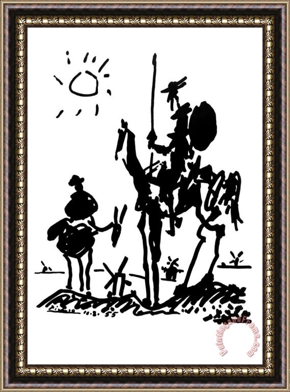 Pablo Picasso Don Quixote Art Print Poster Framed Painting