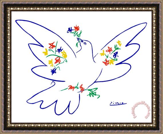 Pablo Picasso Dove of Peace Framed Painting