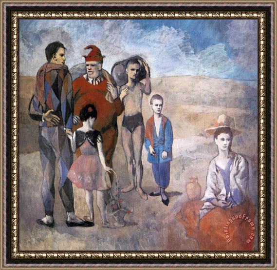 Pablo Picasso Family of Acrobats Jugglers 1905 Framed Painting