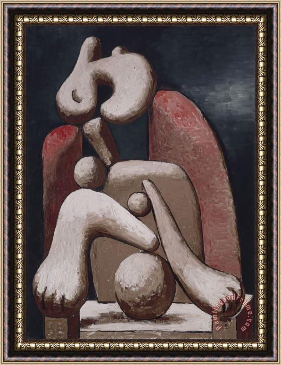 Pablo Picasso Femme Au Fauteuil Rouge (woman in a Red Armchair) Framed Painting