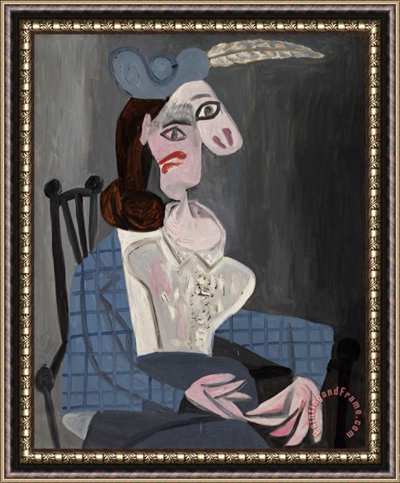 Pablo Picasso Femme Dans Un Fauteuil Framed Print