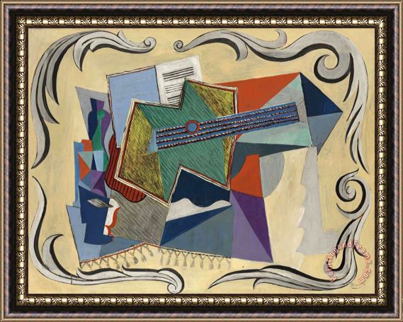 Pablo Picasso Guitare Framed Painting