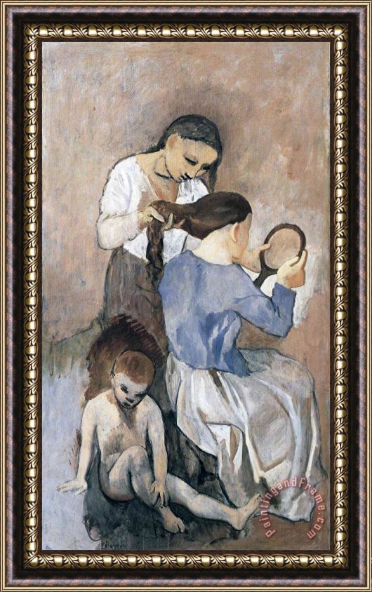 Pablo Picasso Hairdressing 1906 Framed Painting