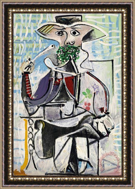 Pablo Picasso Homme a La Pipe Framed Print