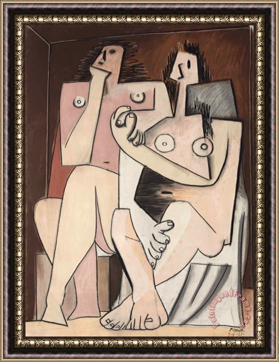 Pablo Picasso Homme Et Femme Framed Print