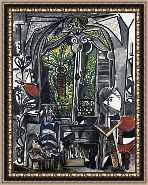 Pablo Picasso L'atelier Framed Painting