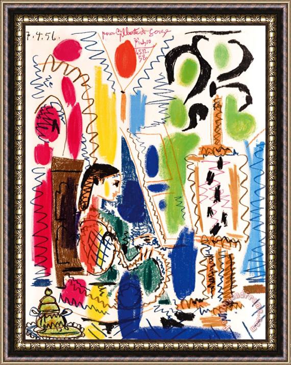 Pablo Picasso L Atelier a Cannes Framed Painting
