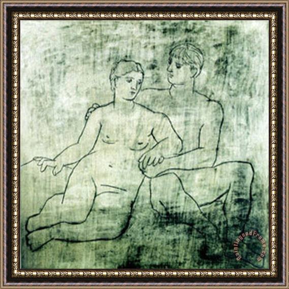 Pablo Picasso L Idillio C 1923 Framed Painting