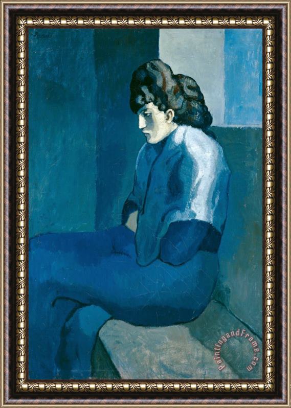 Pablo Picasso Melancholy Woman Framed Print