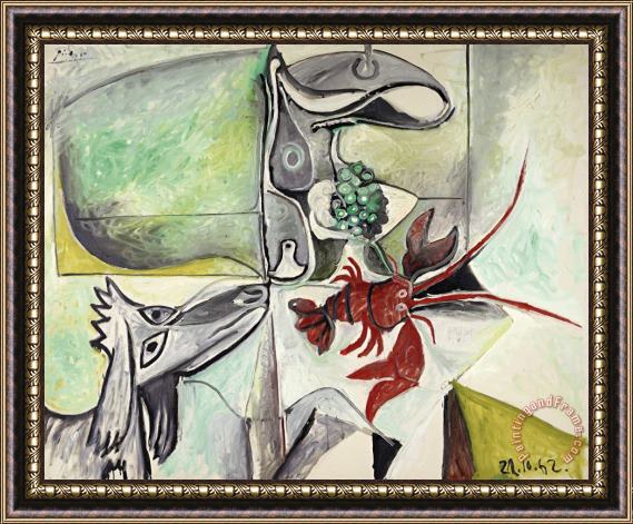 Pablo Picasso Nature Morte Au Chien Framed Painting