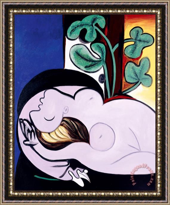 Pablo Picasso Nude in a Black Armchair Framed Print
