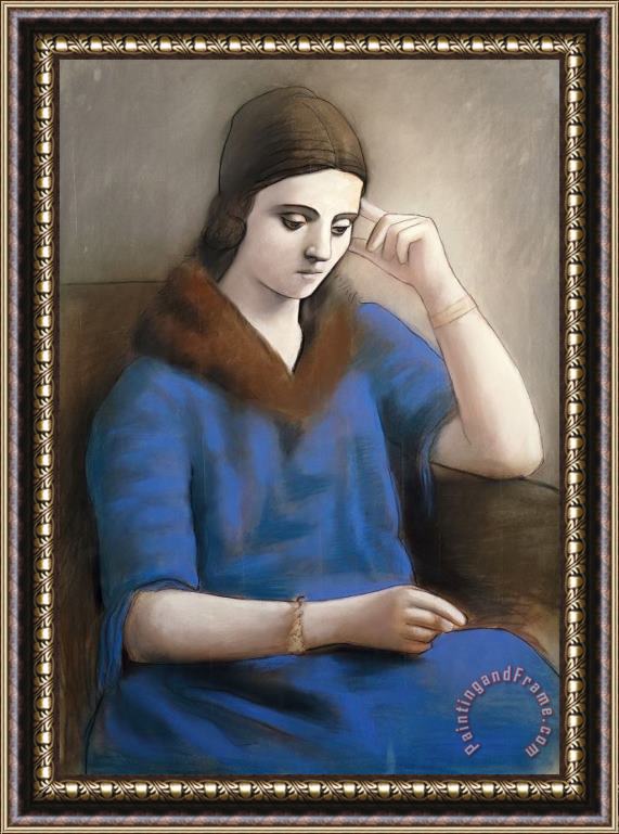 Pablo Picasso Olga Pensive Framed Print