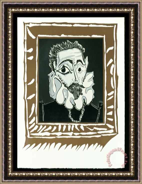 Pablo Picasso Portrait D'homme a La Fraise Framed Print