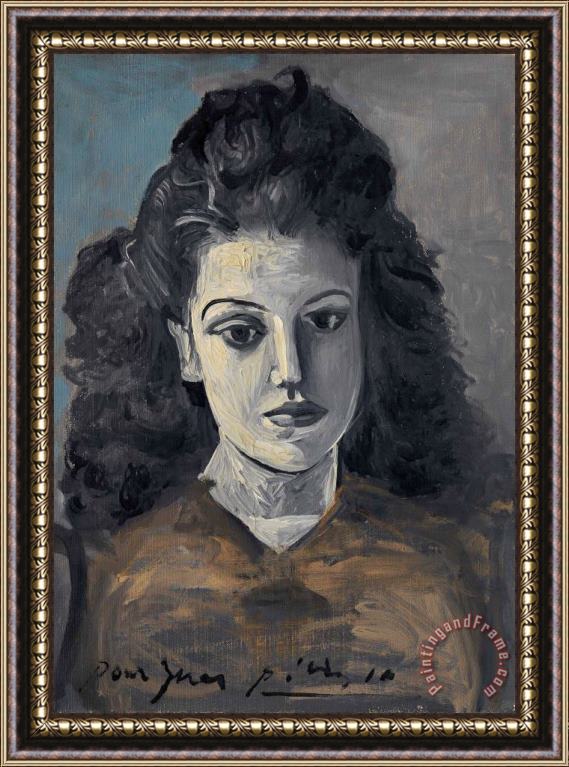 Pablo Picasso Portrait D'ines Framed Painting