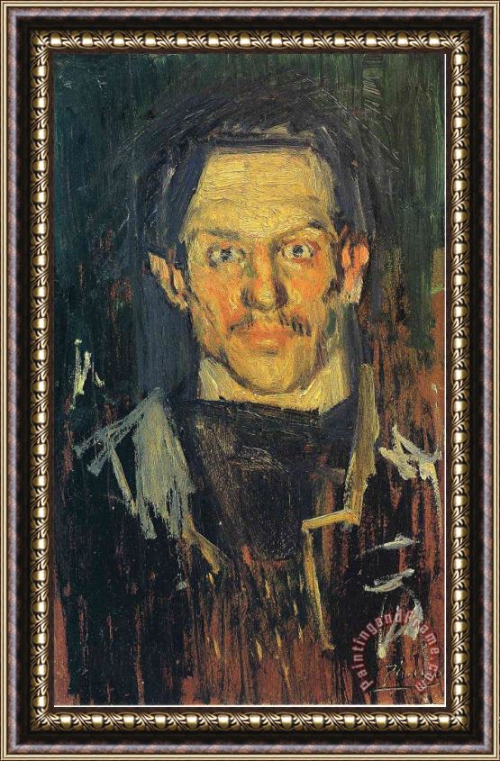 Pablo Picasso Self Portrait 1901 2 Framed Print