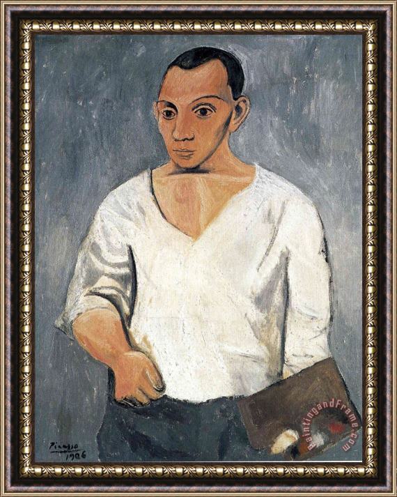 Pablo Picasso Self Portrait 1906 Framed Painting