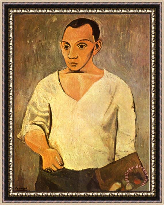 Pablo Picasso Self Portrait C 1906 Framed Painting