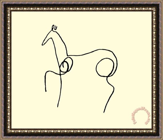 Pablo Picasso The Horse Framed Painting